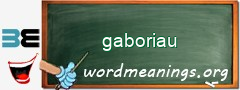 WordMeaning blackboard for gaboriau